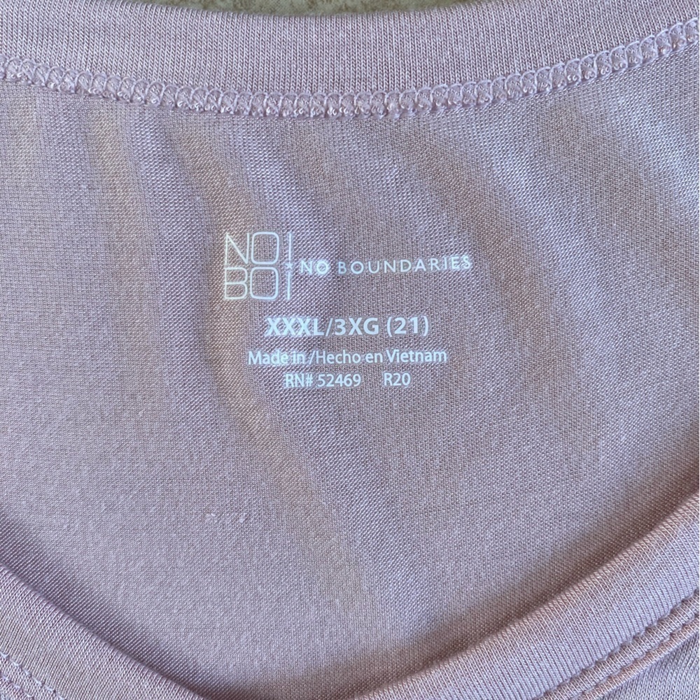No Boundaries Pink Long Sleeve Top Size 3X - Picture 3 of 5